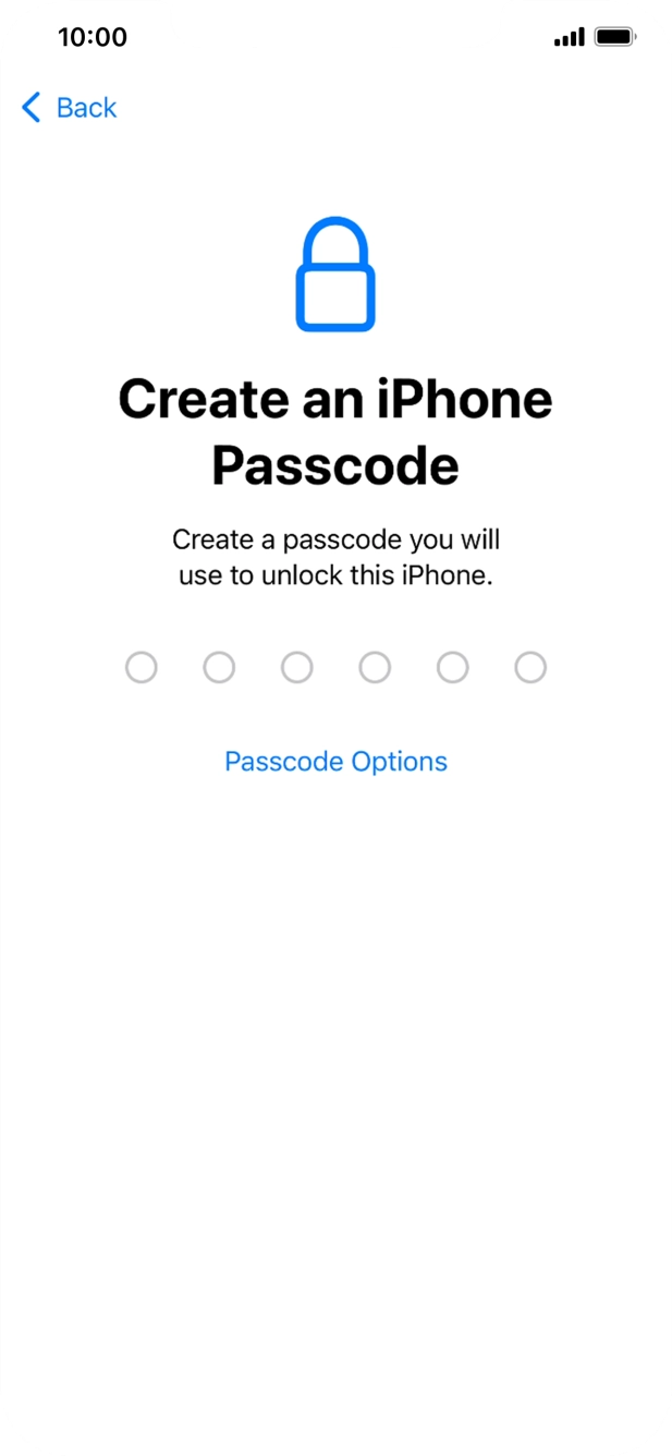 Press Passcode Options. Press Passcode Options.