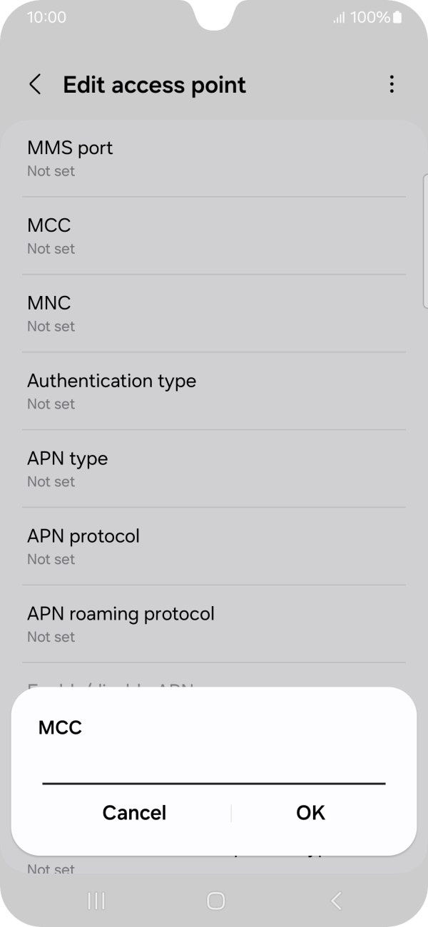 Key in 234 and press OK.