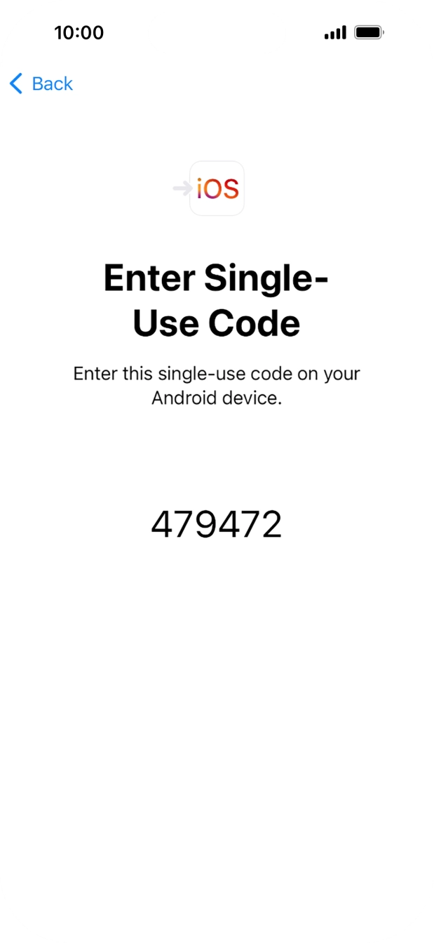 Follow the instructions on the screen and in the 'Move to iOS' app to transfer the content from the Android phone to your phone and set up your phone and prepare it for use.