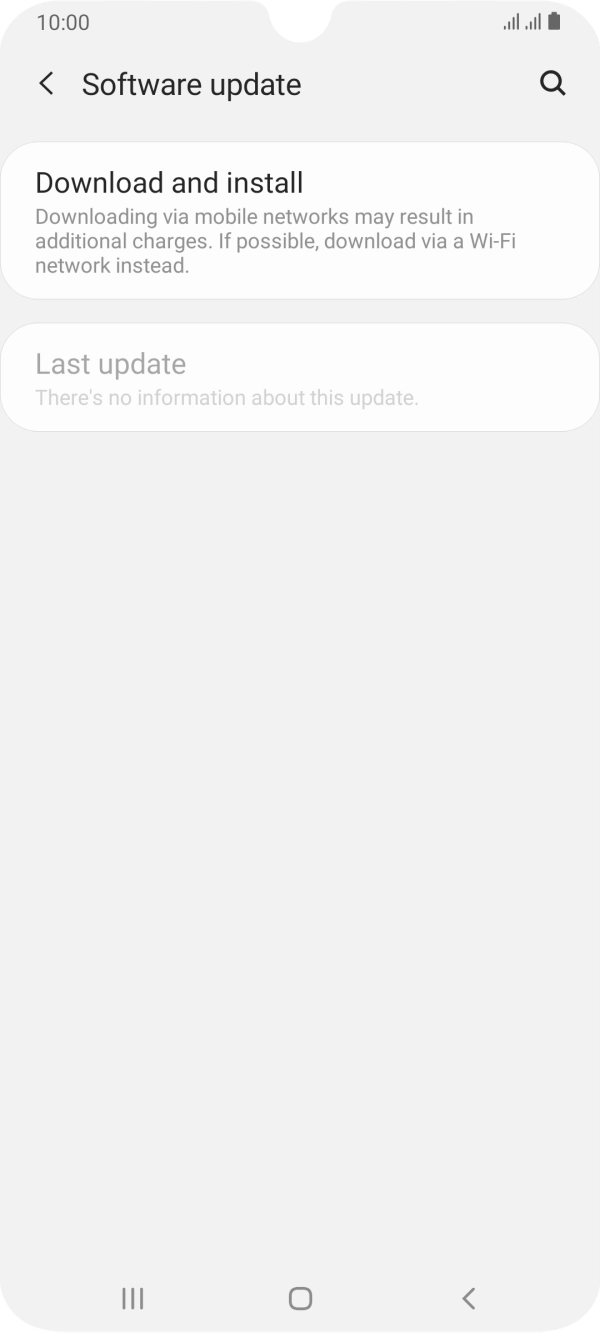 Press Download and install. If a new software version is available, it's displayed. Follow the instructions on the screen to update the phone software.
