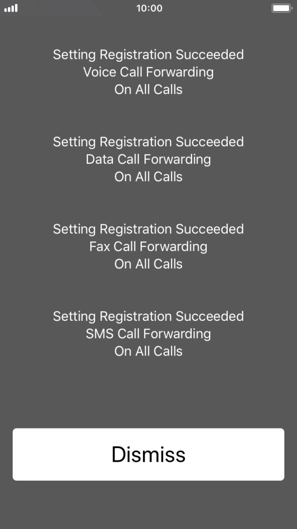 Press Dismiss. Press Dismiss.