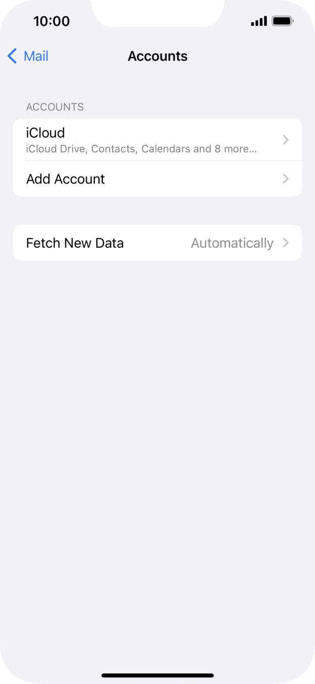 Press Add Account. Press Add Account.