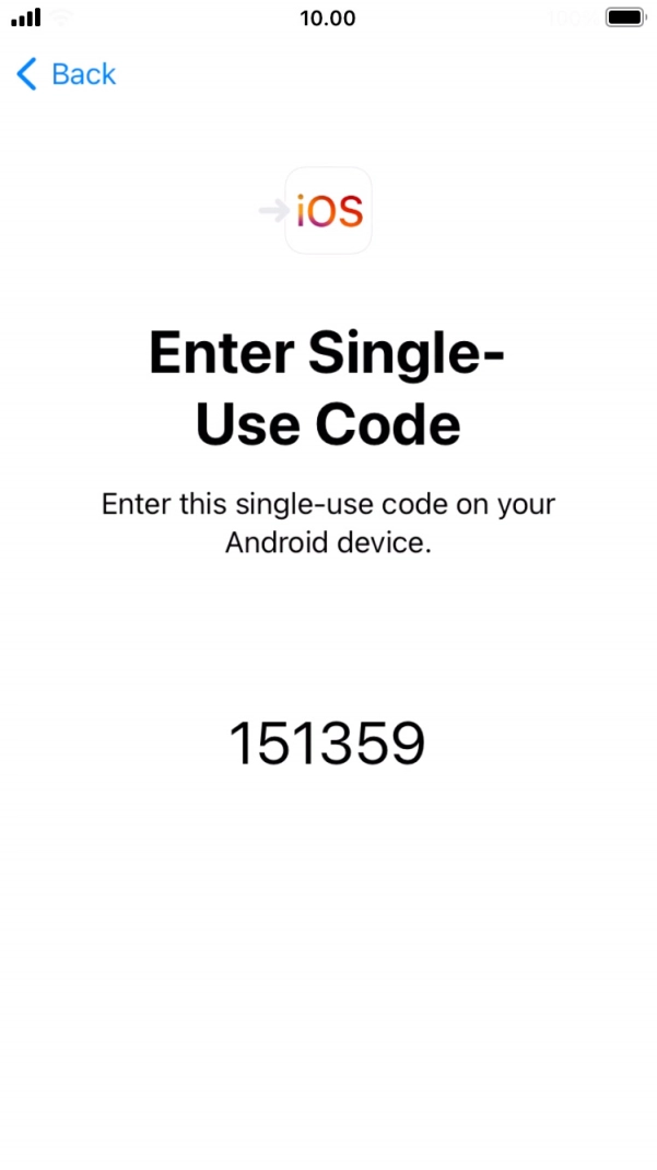 Follow the instructions on the screen and in the 'Move to iOS' app to transfer the content from the Android phone to your phone and set up your phone and prepare it for use.