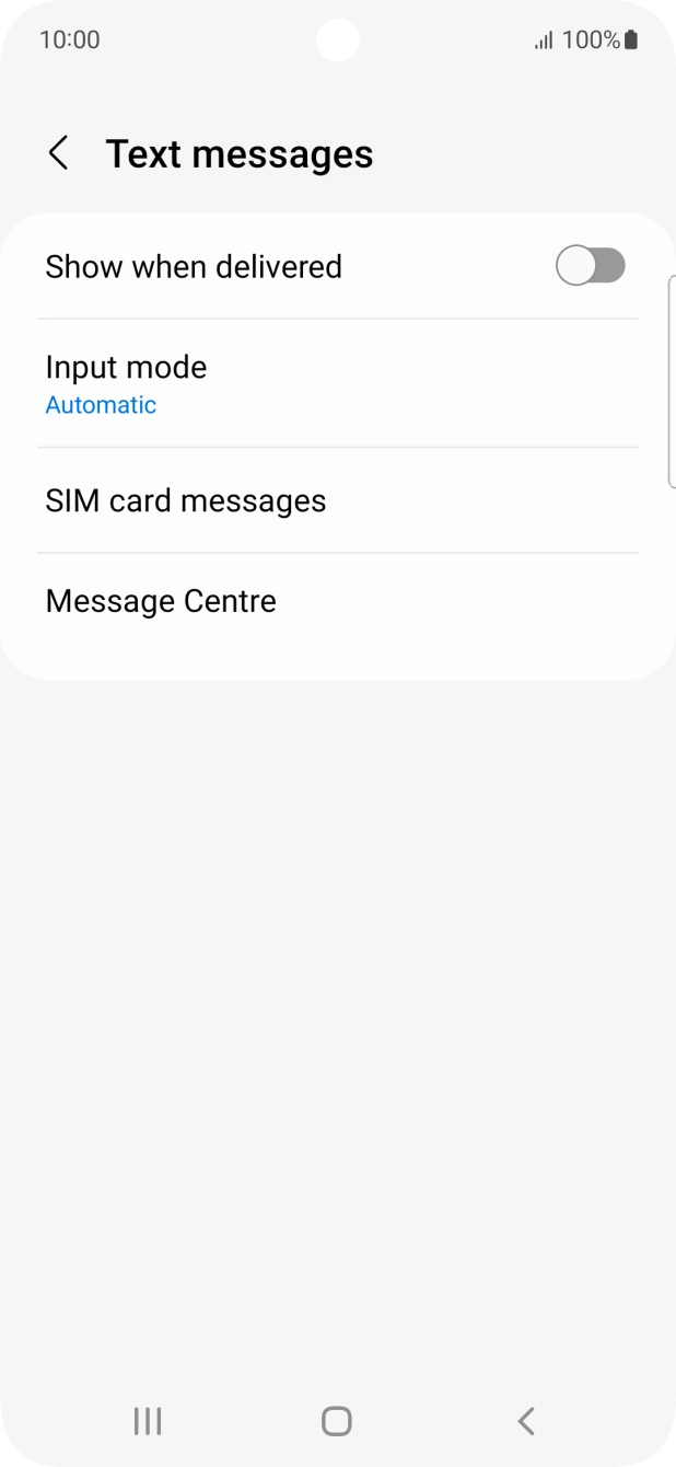 Press Message Centre.