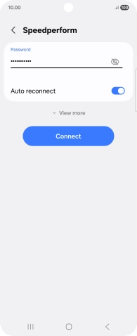 Key in the password for the WiFi network and press Connect.
