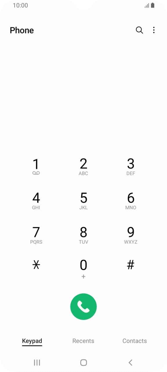 Press the menu icon.
