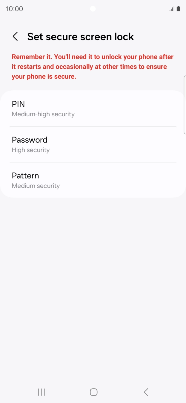 Press the required phone lock code and follow the instructions on the screen to create an additional phone lock code. Press the required phone lock code and follow the instructions on the screen to create an additional phone lock code.