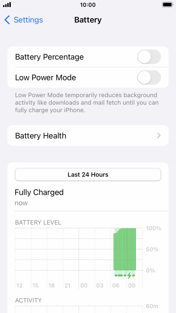 Press Battery Health.