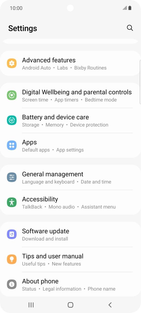 Press Software update. Press Software update.