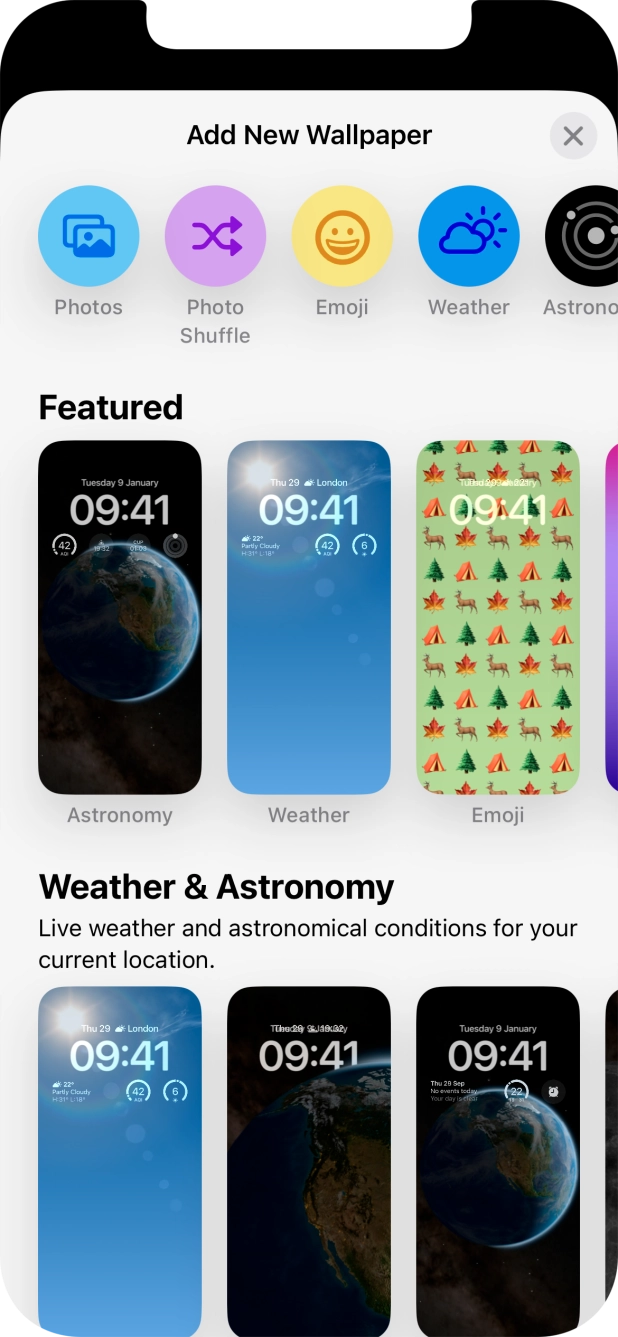 Press the required category and follow the instructions on the screen to select the required background image. Press the required category and follow the instructions on the screen to select the required background image.