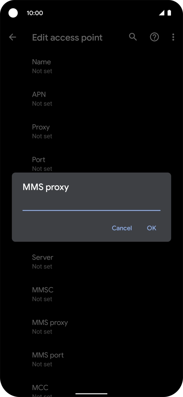 Key in 82.132.254.1 and press OK. Key in 82.132.254.1 and press OK.