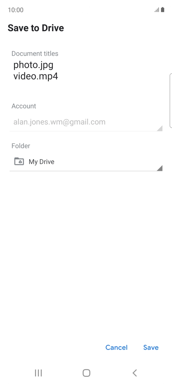 Press the field below 'Folder' and go to the required folder. Press the field below 'Folder' and go to the required folder.