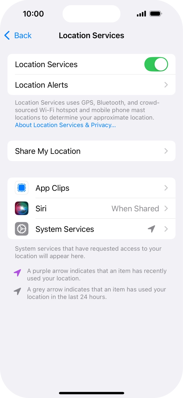 Press the required app. Press the required app.