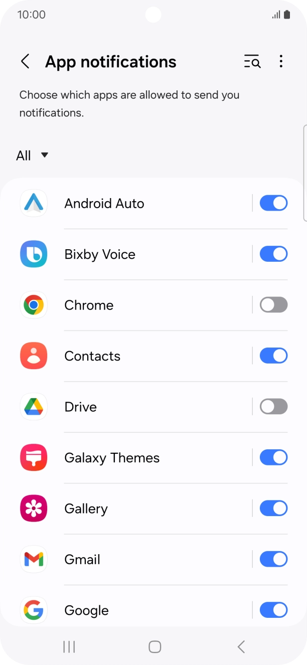 Press the drop down list.