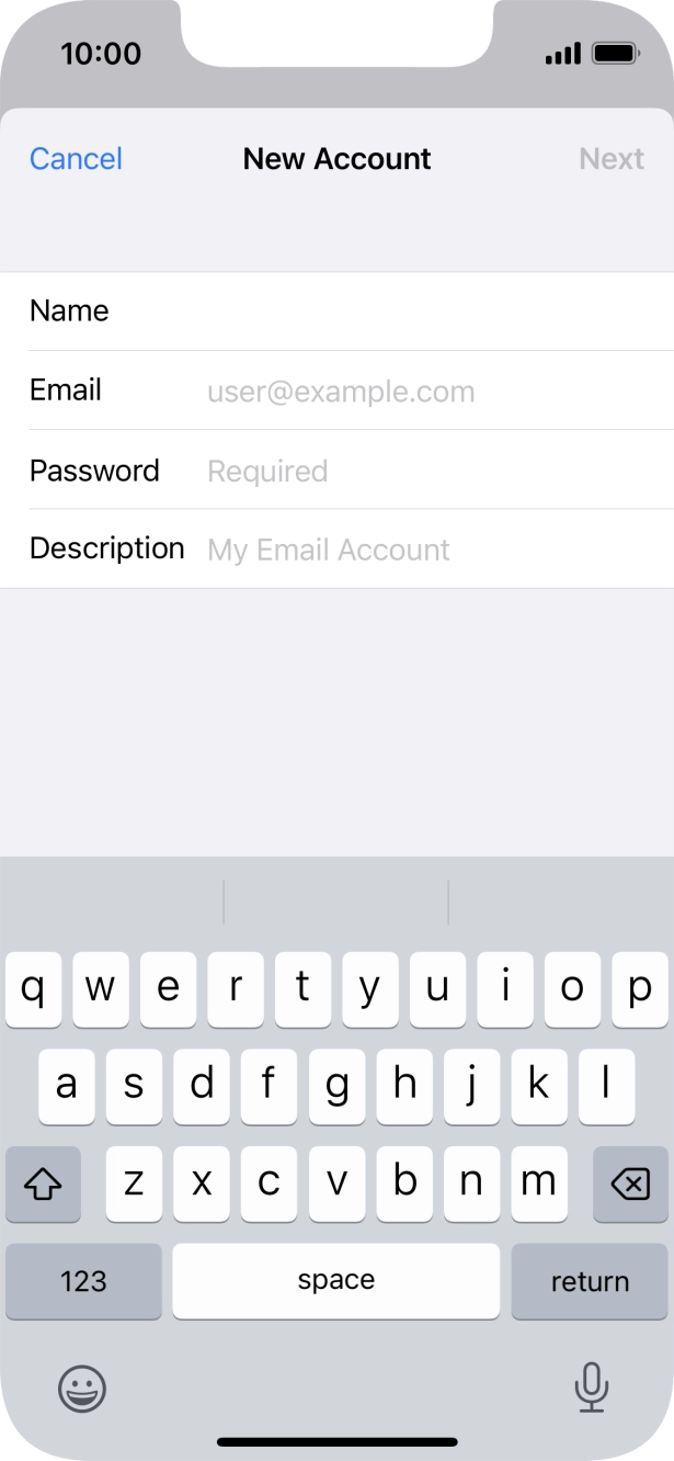 Press Email and key in your email address. Press Email and key in your email address.