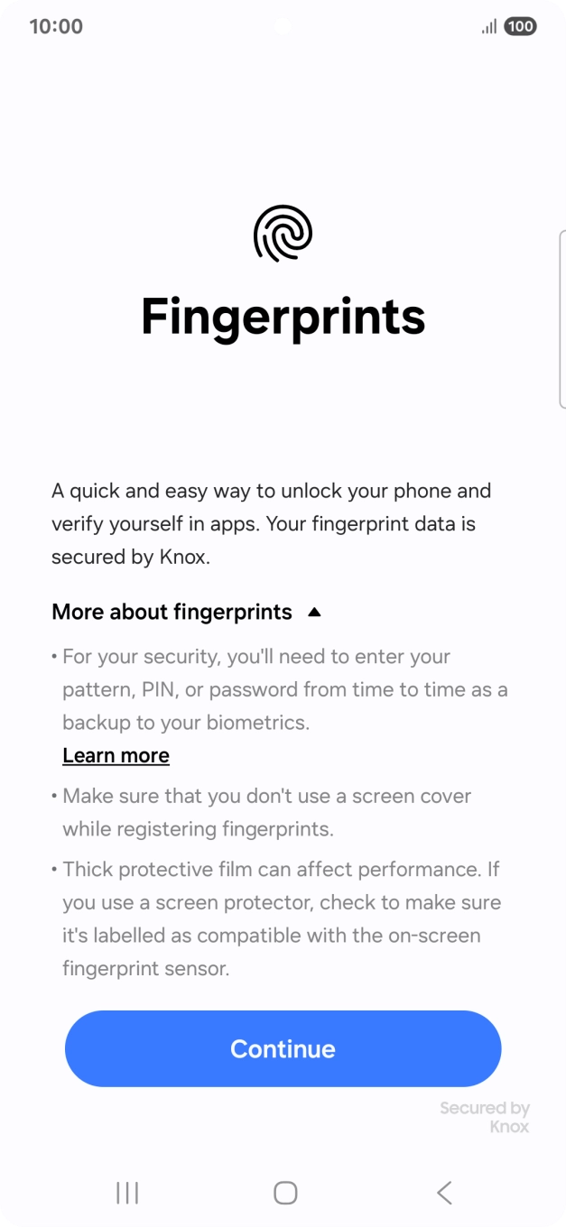 Press Continue. Press Continue.