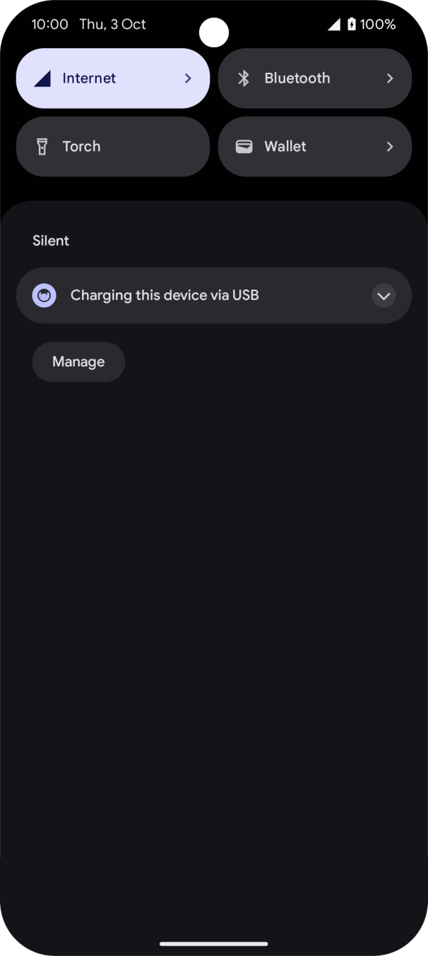 Press the drop down list.