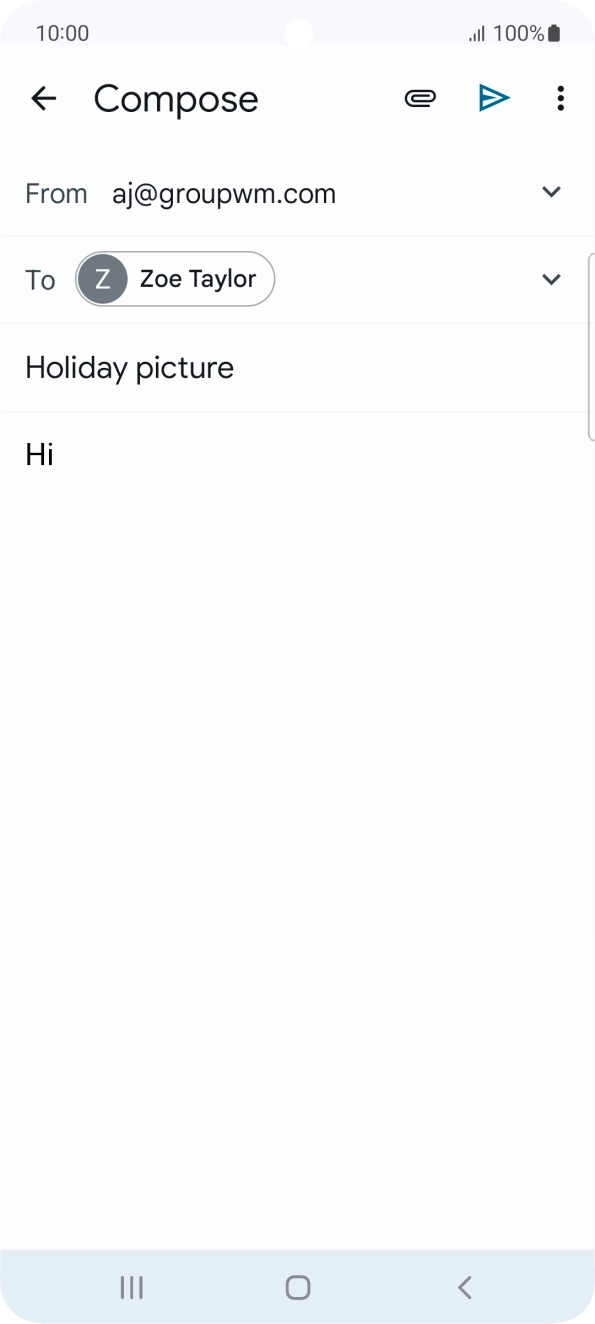 Press the attachment icon. Press the attachment icon.