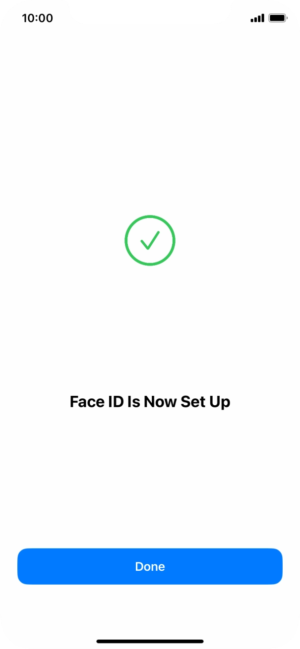 Press Done. If you haven't previously selected a phone lock code, key in a code of your own choice twice.