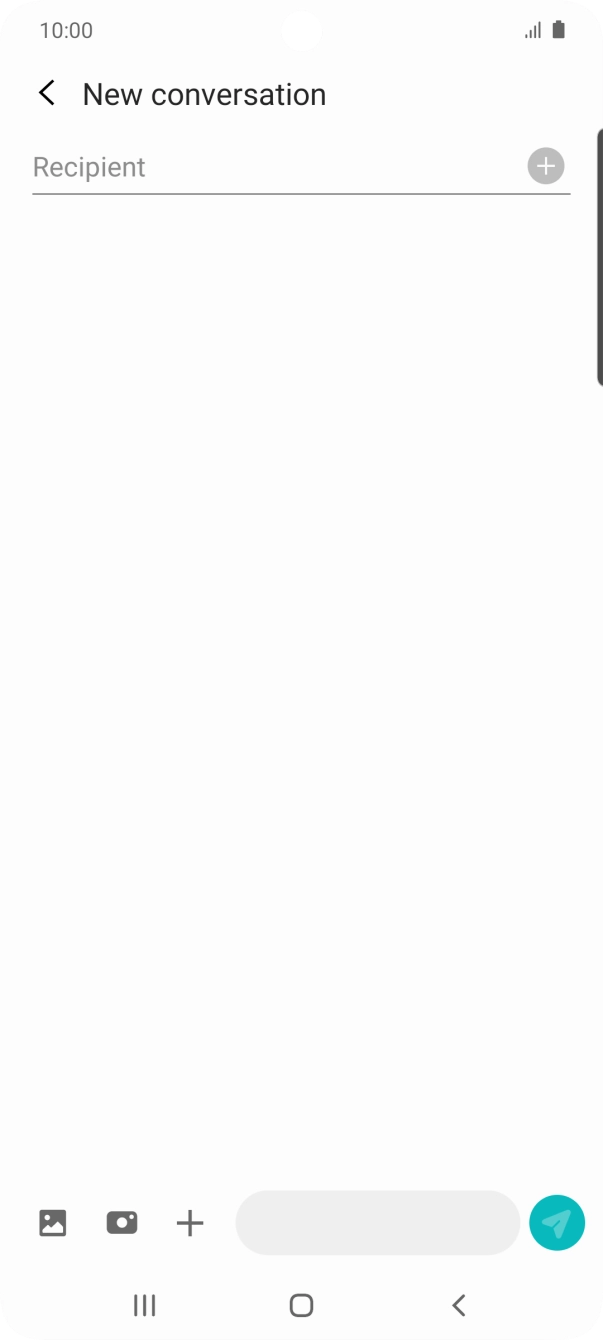 Press the search field and key in the first letters of the recipient's name.
