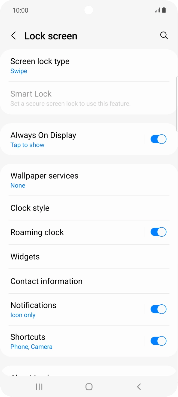 Press Screen lock type.