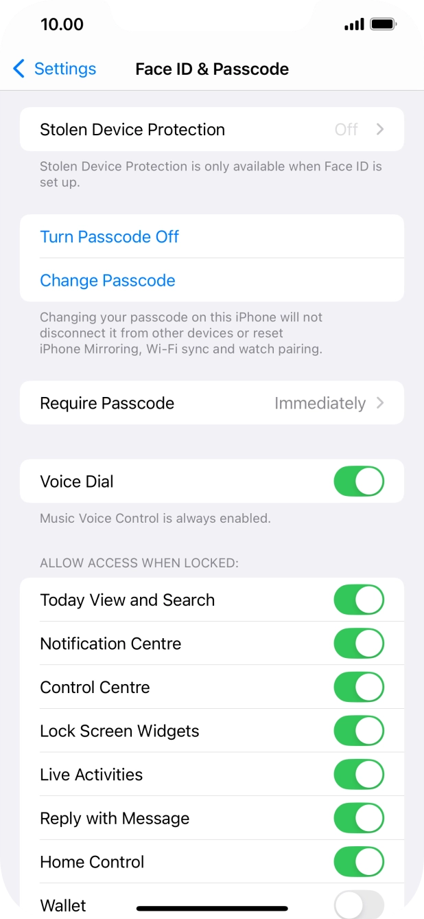 Press Turn Passcode Off and key in the phone lock code. Press Turn Passcode Off and key in the phone lock code.