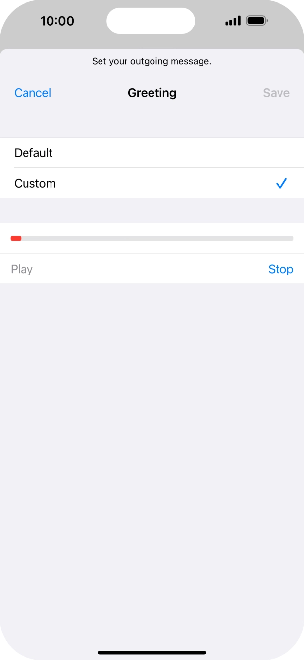 Press Stop to stop recording.