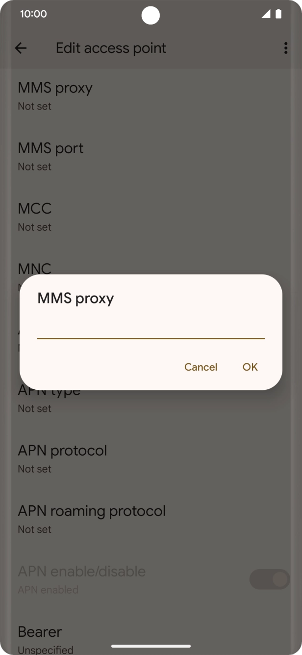 Key in 82.132.254.1 and press OK. Key in 82.132.254.1 and press OK.