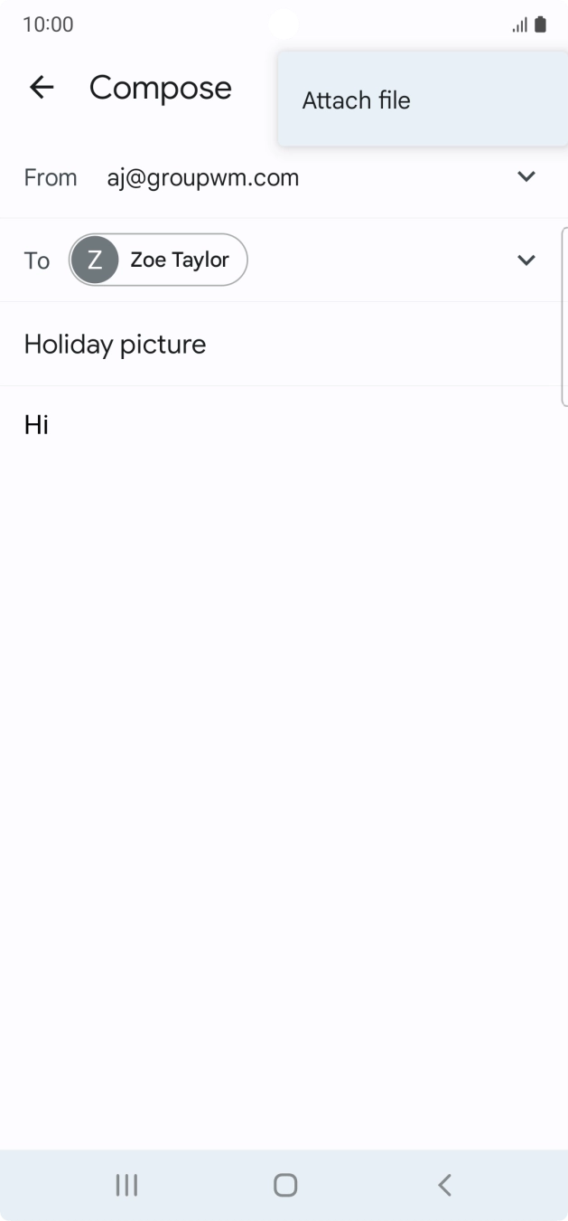 Press Attach file and go to the required folder.