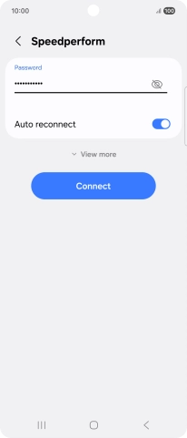 Key in the password for the WiFi network and press Connect.