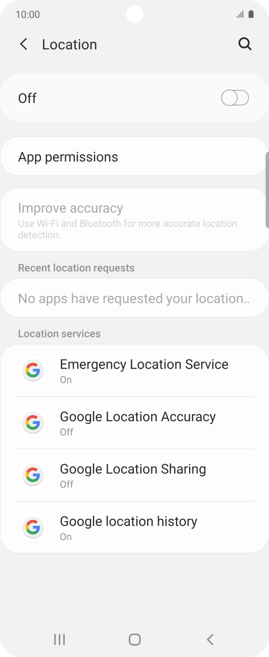Press the indicator to turn the function on or off.