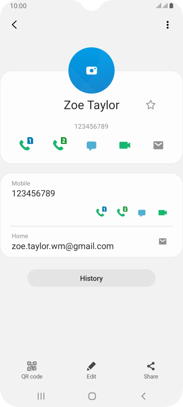 Press the call icon next to the required SIM.
