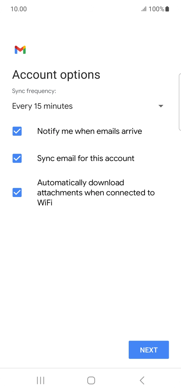 Press the drop down list below 'Sync frequency:'.
