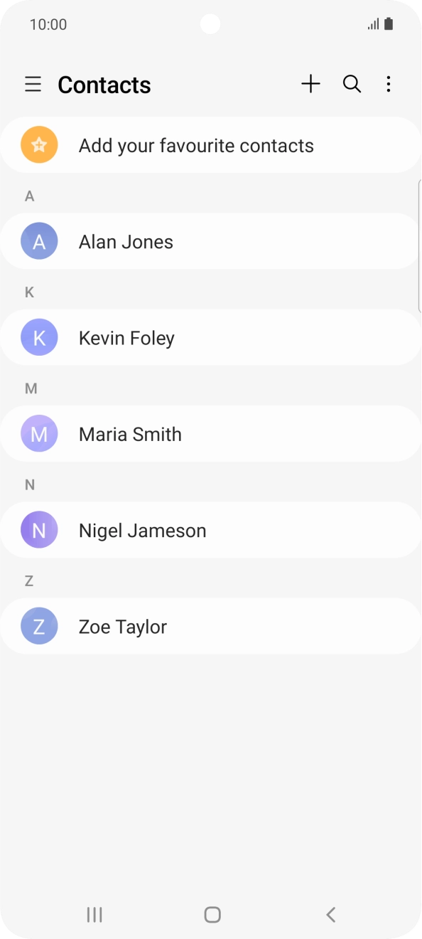 Press the new contact icon.