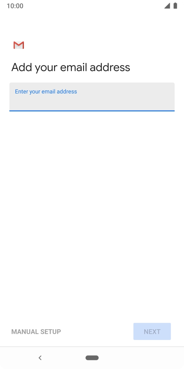 Press the field below 'Enter your email address' and key in your email address. Press the field below 'Enter your email address' and key in your email address.