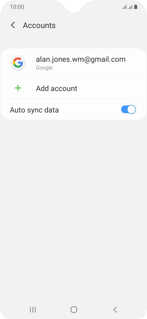 Press Add account. Press Add account.