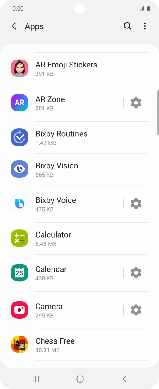 Press the required app.