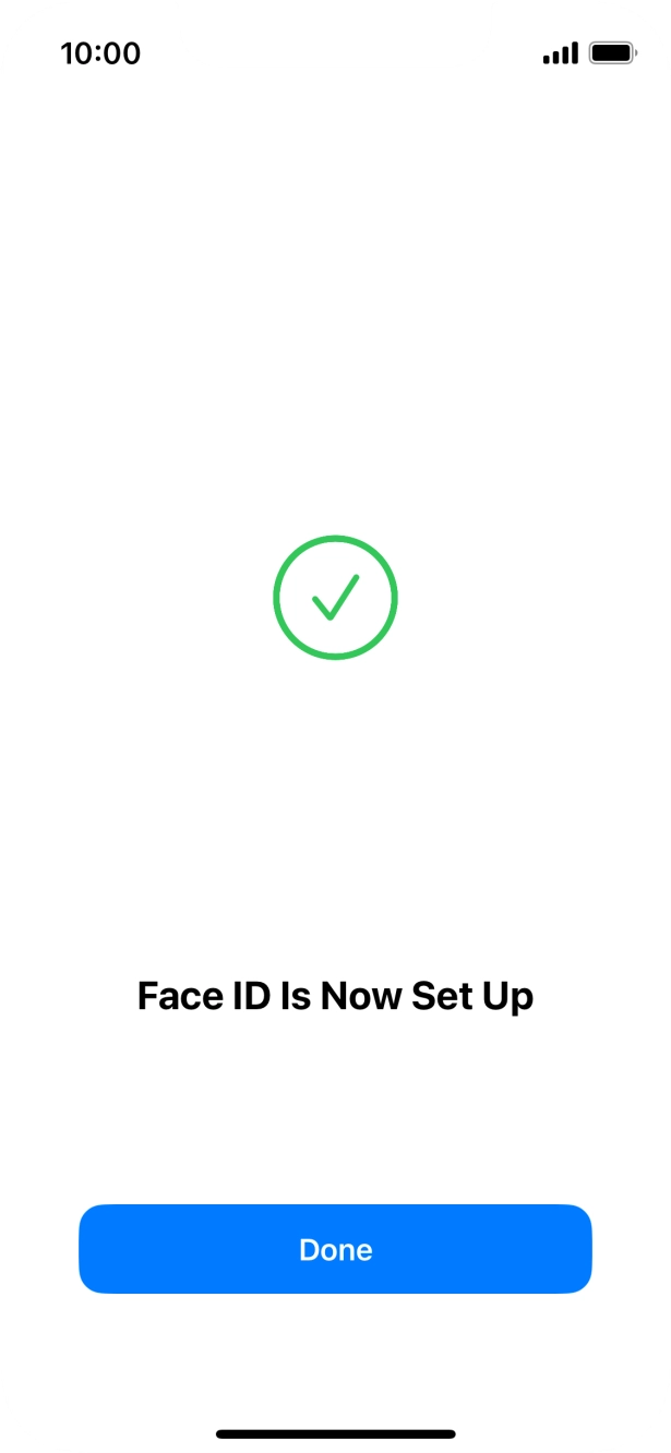 Press Done. If you haven't previously selected a phone lock code, key in a code of your own choice twice.