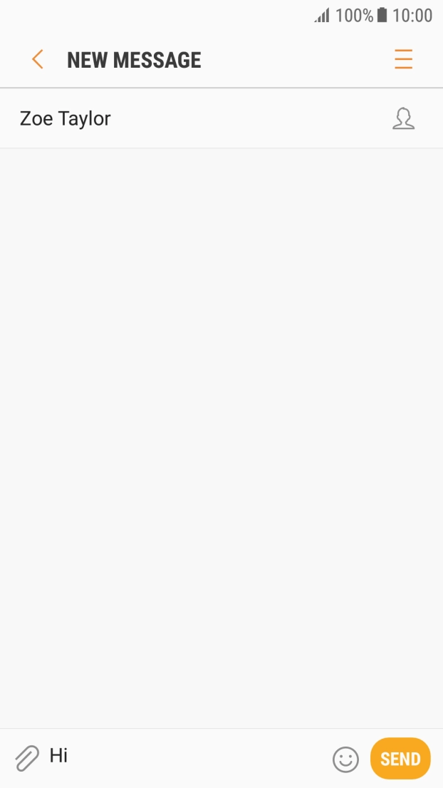 Press the attachment icon.