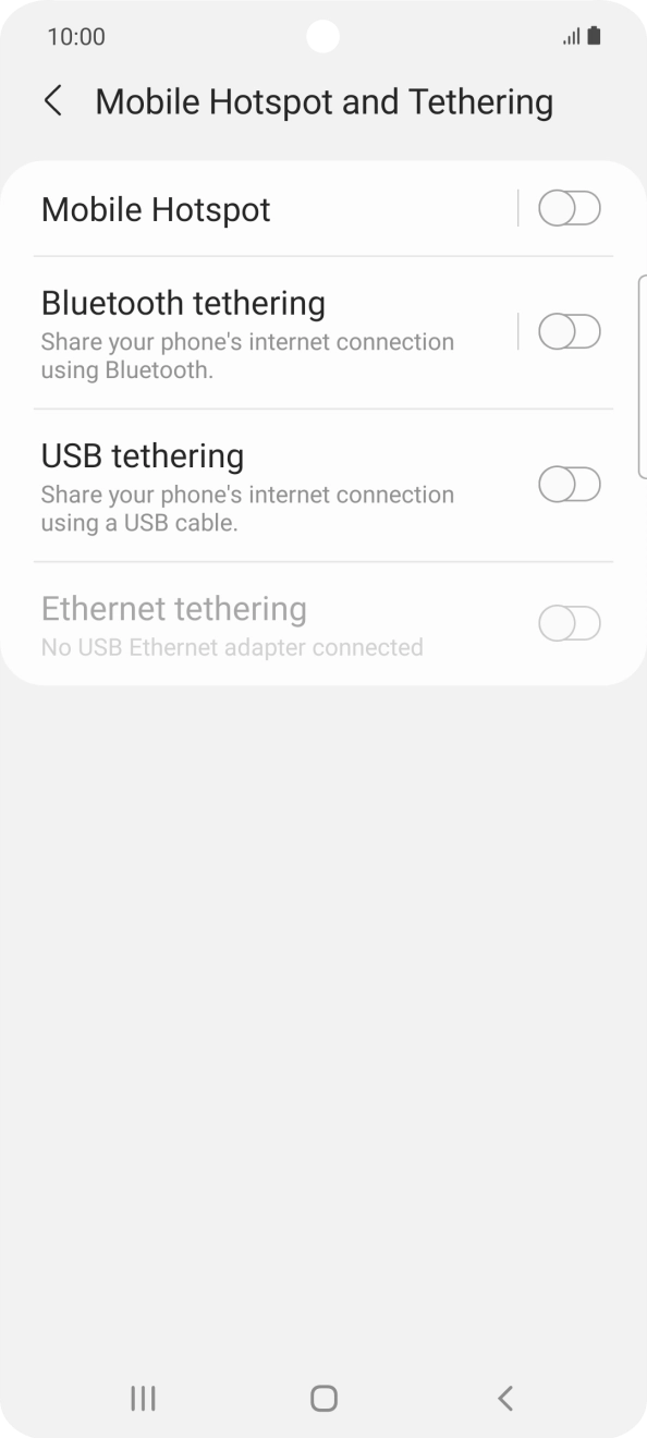 Press Mobile Hotspot. Press Mobile Hotspot.