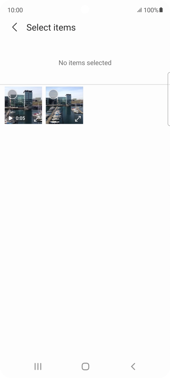 Press the required picture. Press the required picture.