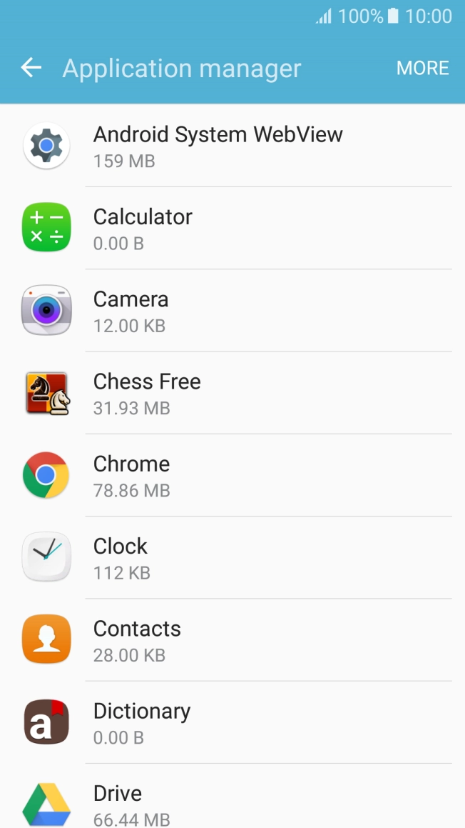 Press the required app.