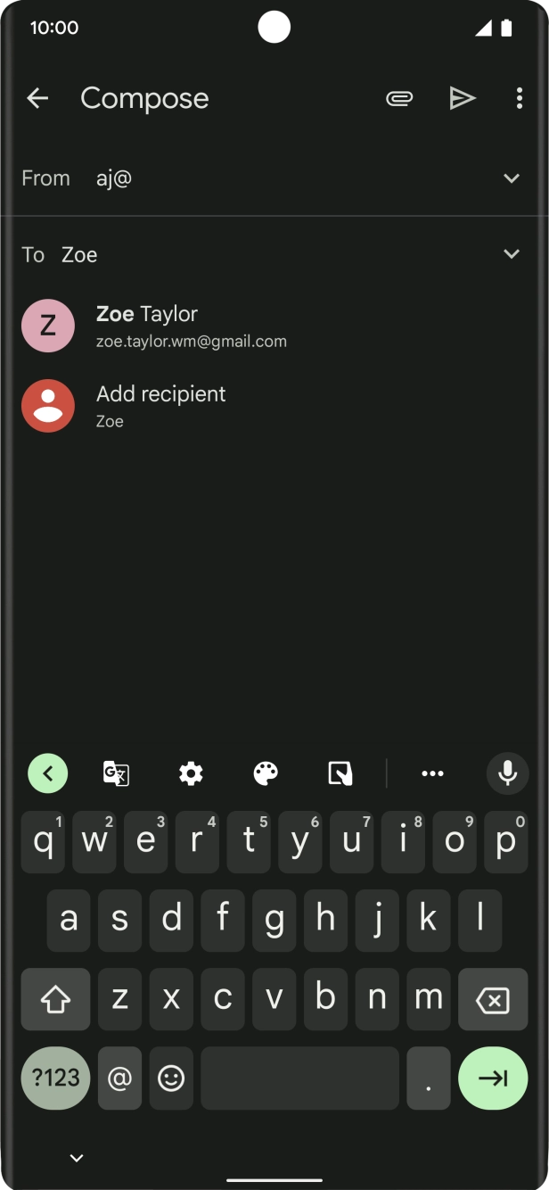 Press the required contact. Press the required contact.