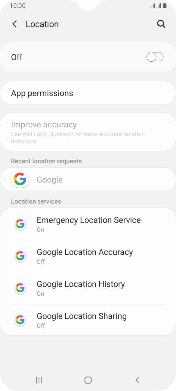 Press the indicator to turn the function on or off.