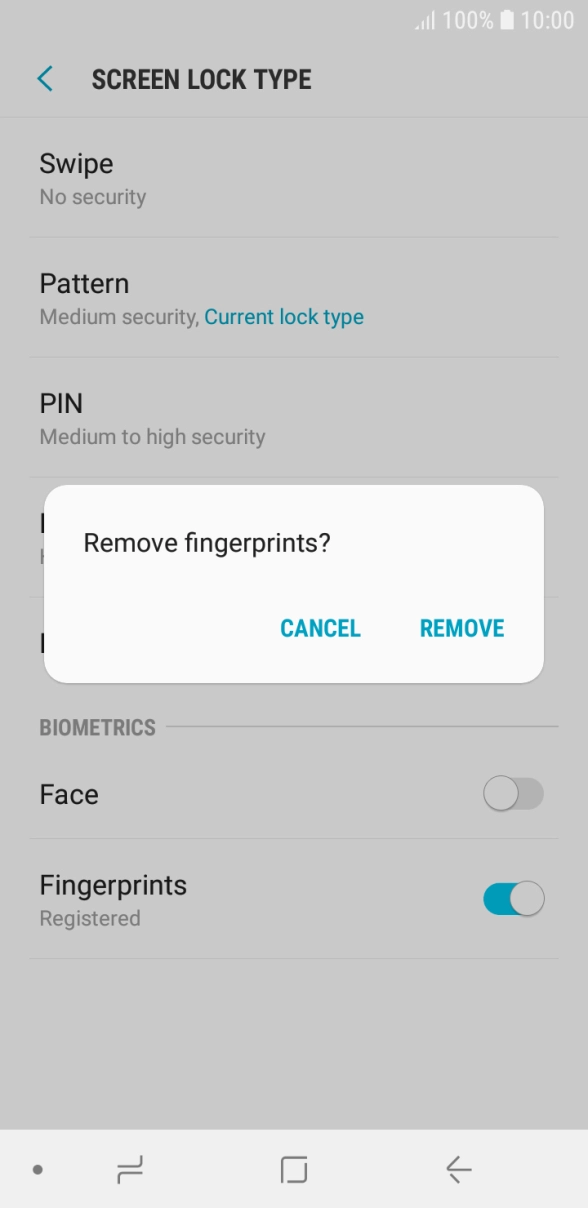 Press REMOVE. Press REMOVE.