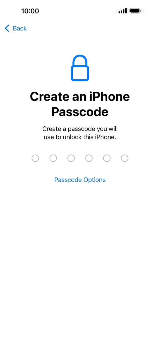 Press Passcode Options. Press Passcode Options.