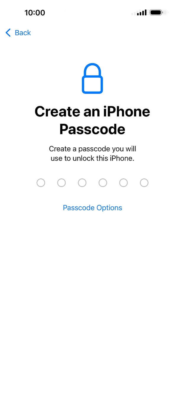 Press Passcode Options. Press Passcode Options.