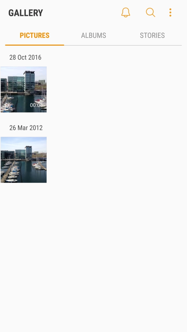 Press and hold the required picture or video clip.