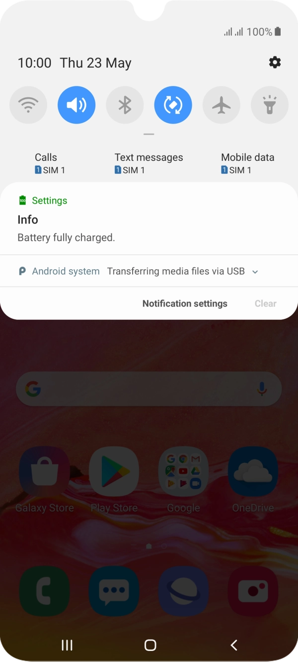 Press Android system.
