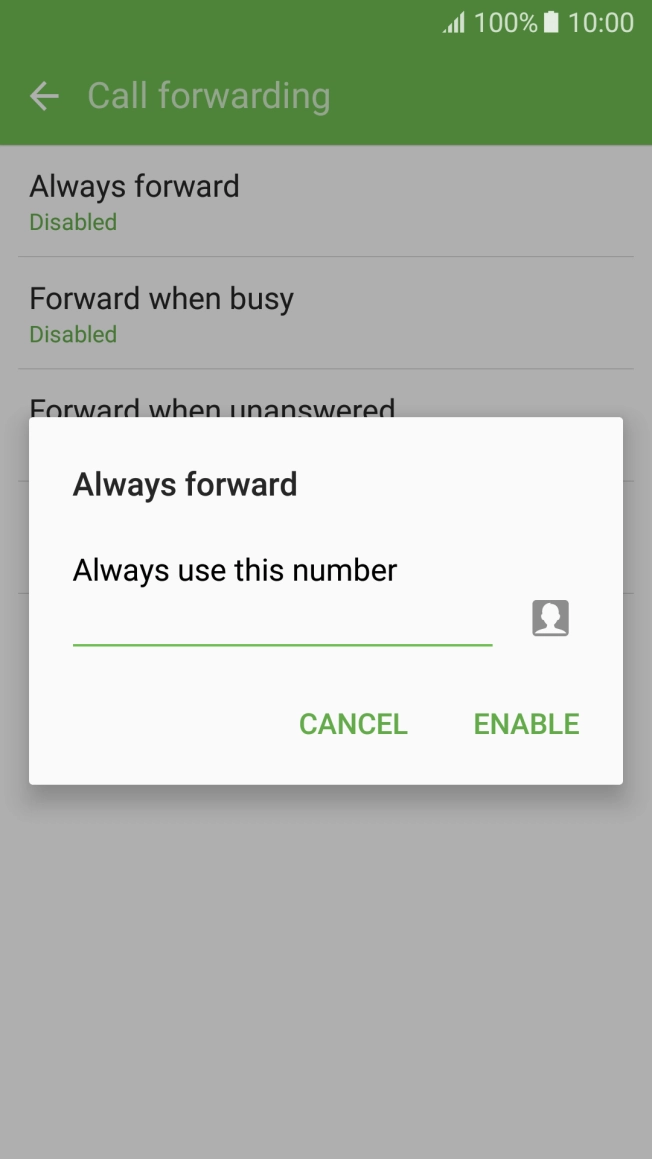Key in 901 and press ENABLE.